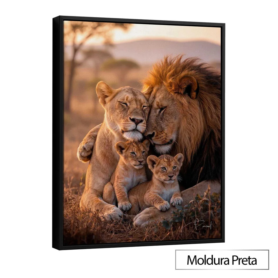 Quadro União Selvagem com moldura de filete preta