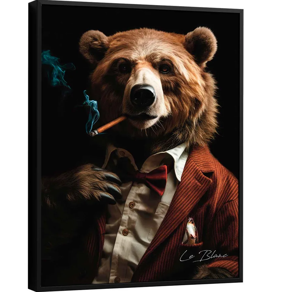 Quadro Urso Gangster - Quadros Gangsters | QuadrosDecorativos.com
