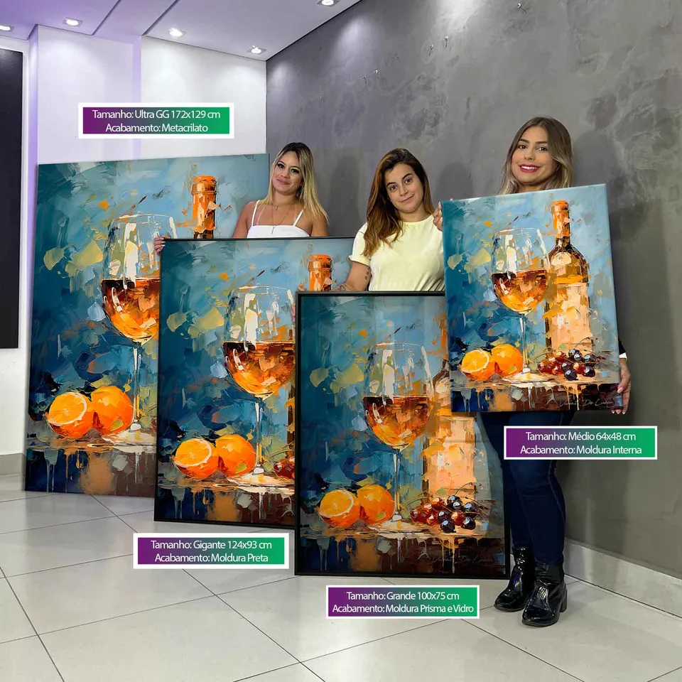 Quadro Vinho Branco para sala, de Vicent de Lucca — foto 2