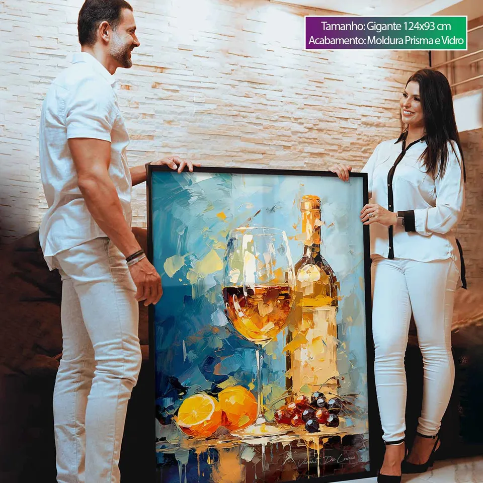 Quadro Vinho Branco para sala, de Vicent de Lucca — foto 3