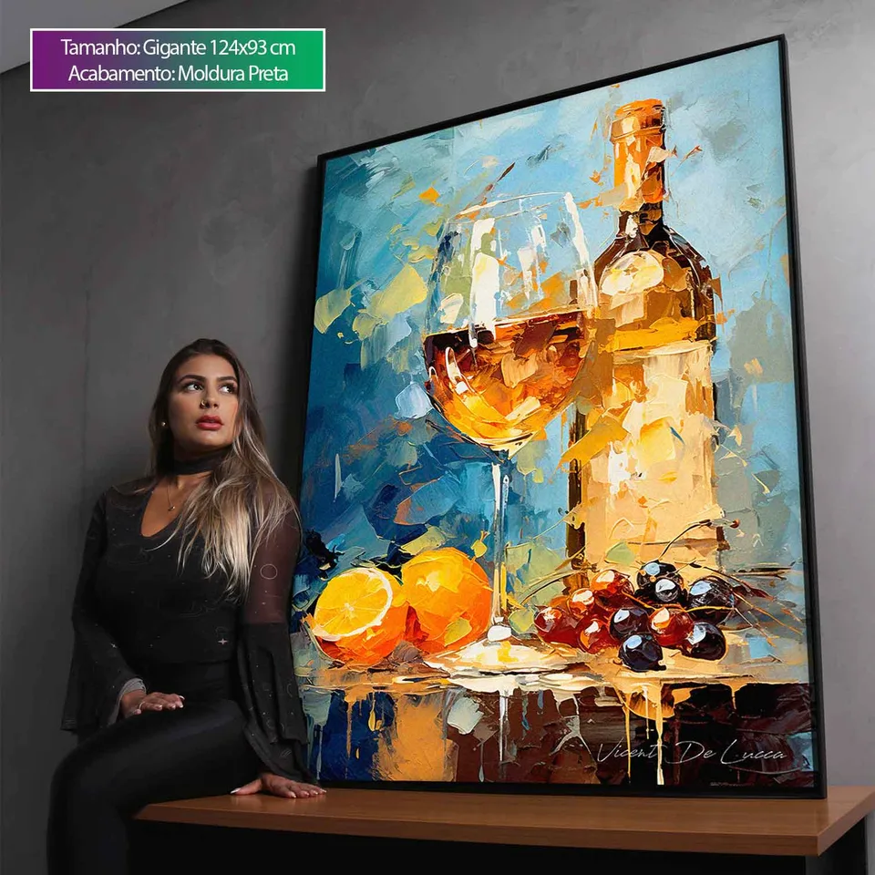 Quadro Vinho Branco para sala, de Vicent de Lucca — foto 5