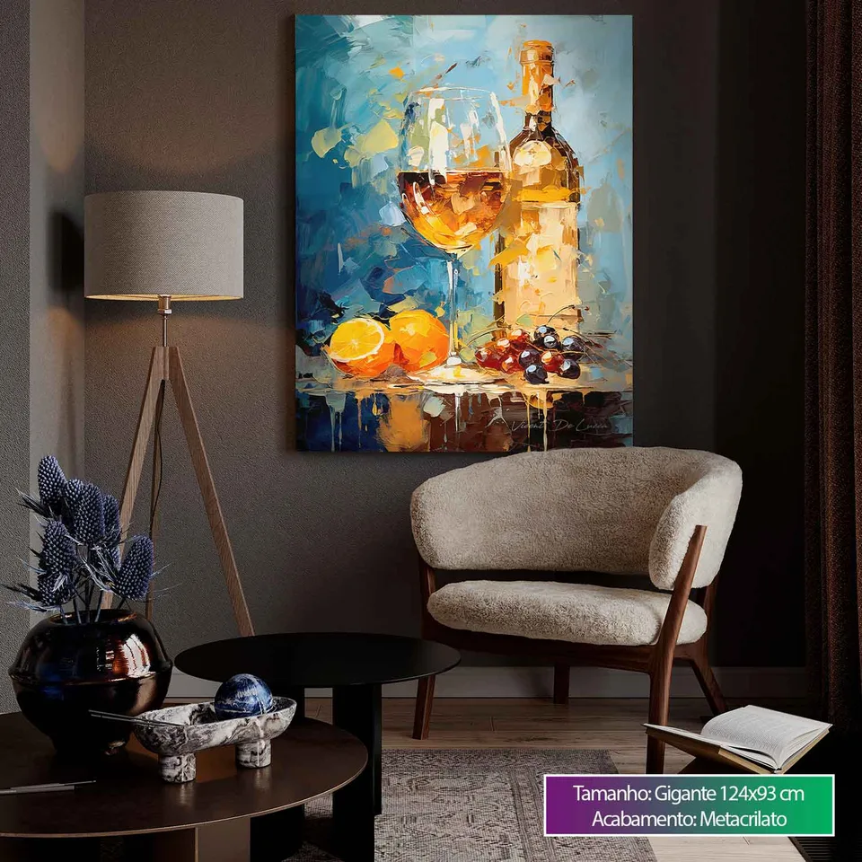 Quadro Vinho Branco para sala, de Vicent de Lucca — foto 6