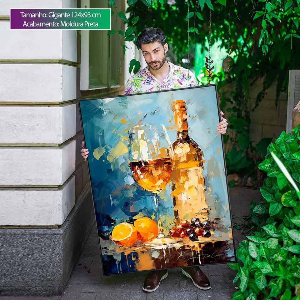 Quadro Vinho Branco para sala, de Vicent de Lucca — foto 9