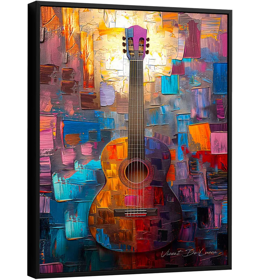 Quadro Violão Harmonia das Cores