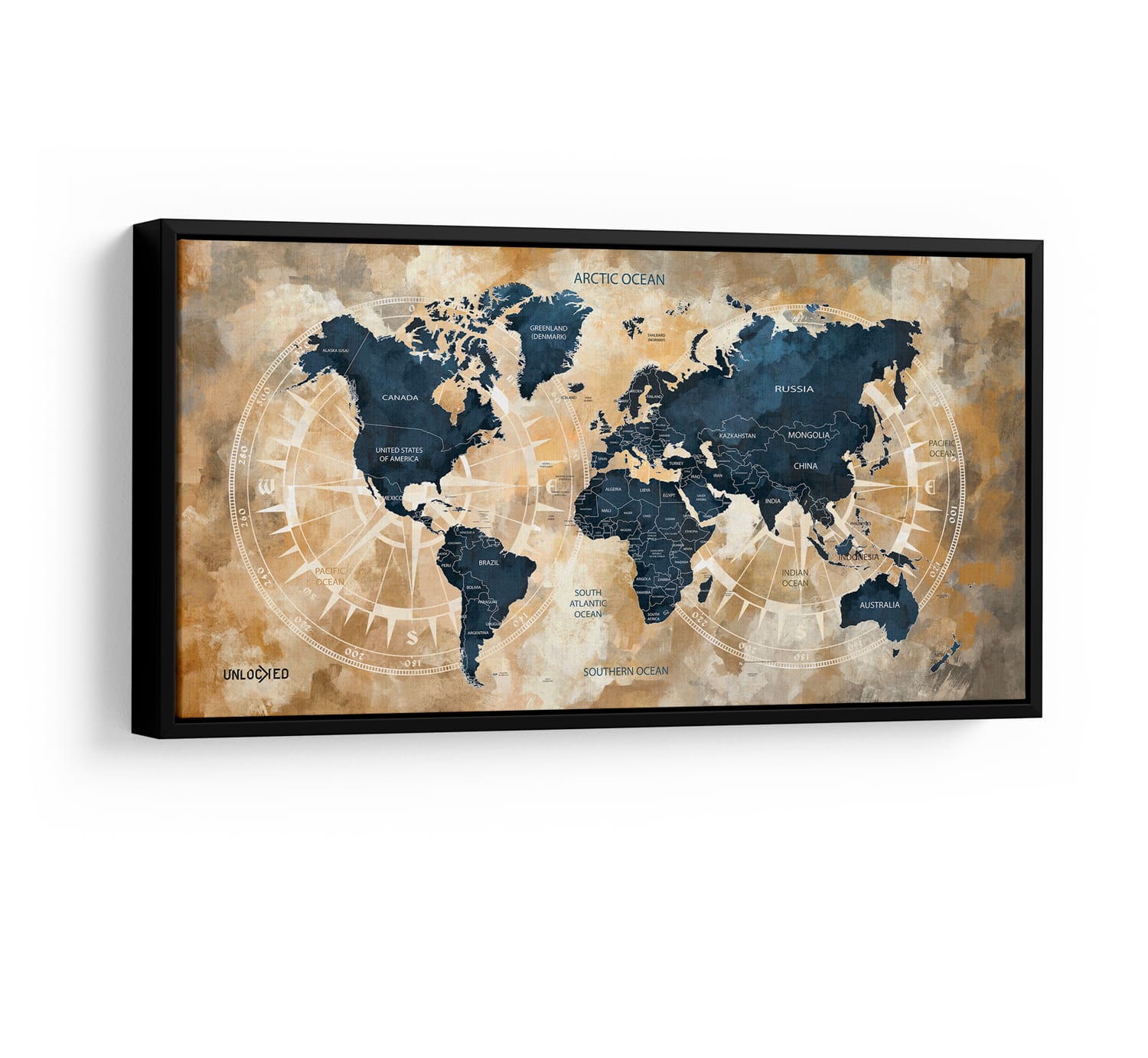 Quadro Mapa Pelo Mundo