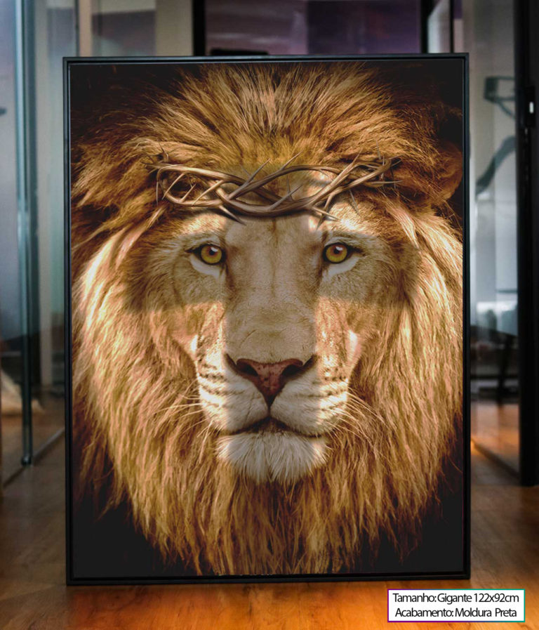 quadro decorativo leão de judá