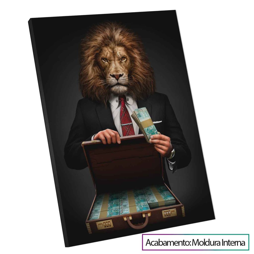 quadro decorativo negócios do leão 