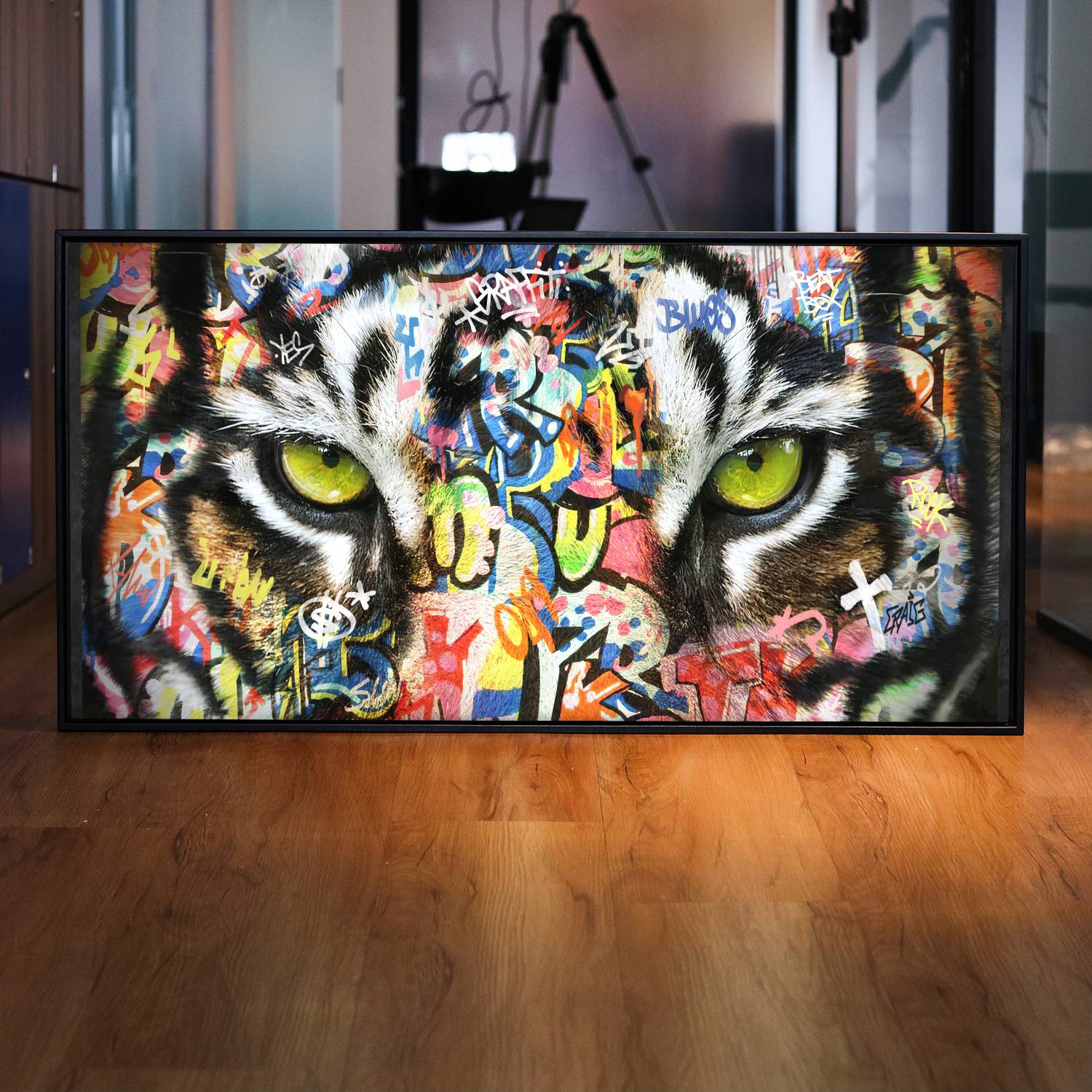 Quadro decorativo 3D Olho do Tigre - Eye Of The Tiger Multicamada em M -  Aimará Decor