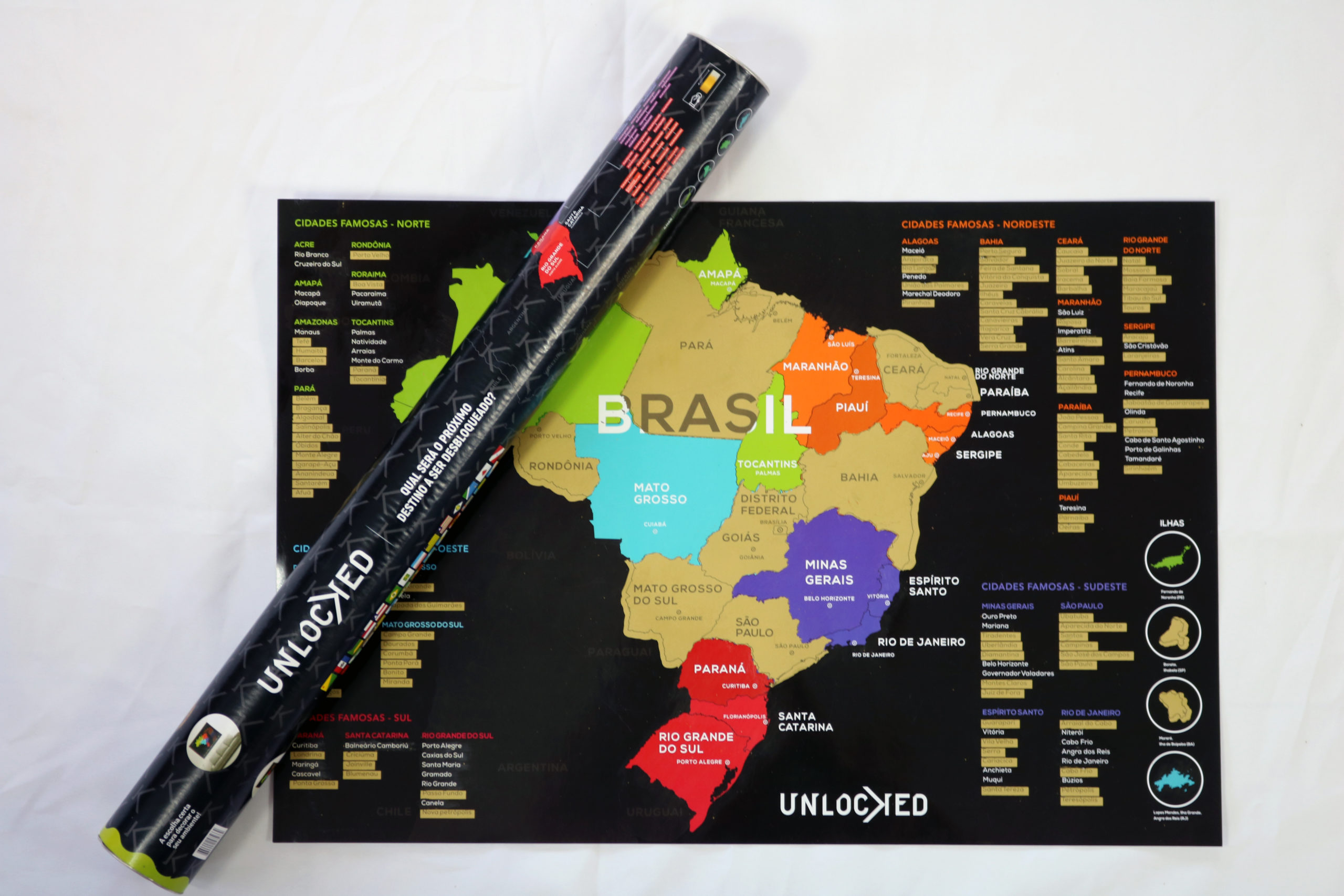 Mapa do Brasil de Raspar Unlocked  Unlocked Mapa de Raspar Raspadinha