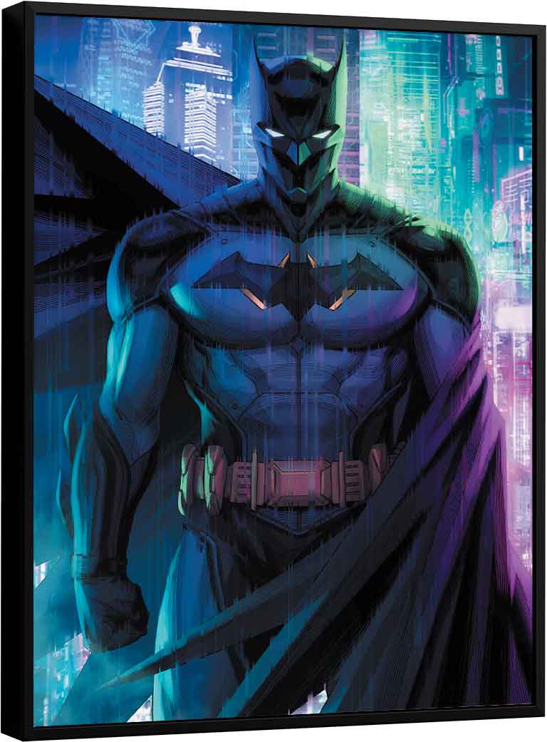 Quadro Batman Oficial Quadrinhos Neon
