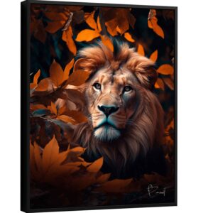 Quadro Leão no Outono