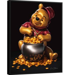 Quadro Ursinho Pooh e o Pote de Ouro