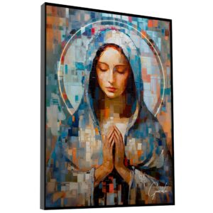 Quadro Virgem Maria Grid Art