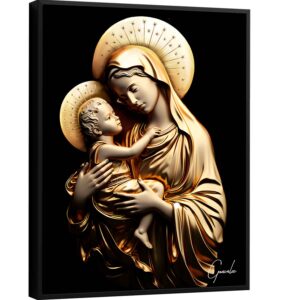 Quadro Maria e Jesus Relíquia D’Oro
