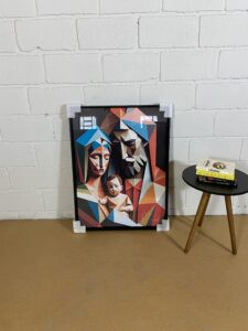 Quadro Família Divina Geométrica [Mostruário ID - 372]