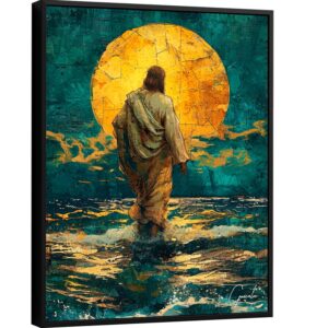 Quadro Jesus ao Pôr do Sol
