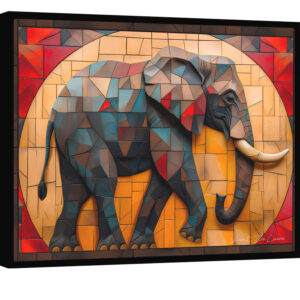 Quadro Elefante em Mosaico