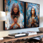 Quadros Jesus e Maria Grid Art Black Friday 2024 Quadros Decorativos