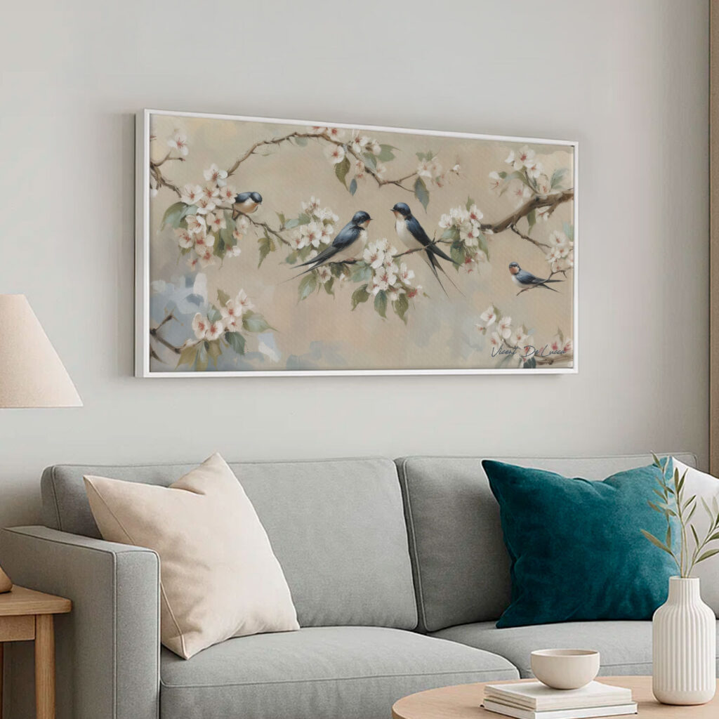 Quadro Encanto das Andorinhas