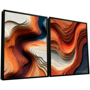 Quadro Fluxo Entre Curvas - 2 Peças